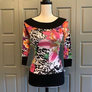 Cache Printed Sweater